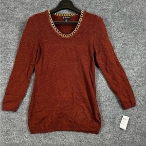 INC International Concepts Textured Chain Long Sleeve Sweater - Size Small, NWT
